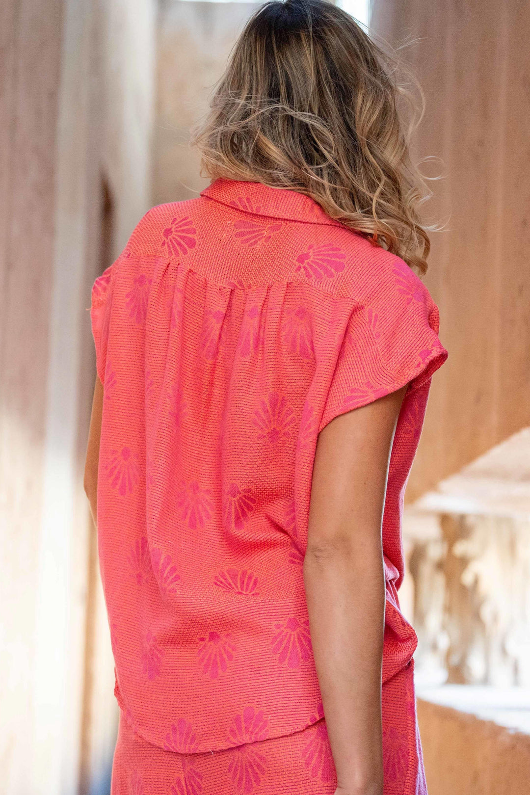 Ensemble Brodé Coquillage Naya - Orange / Taille unique: 36