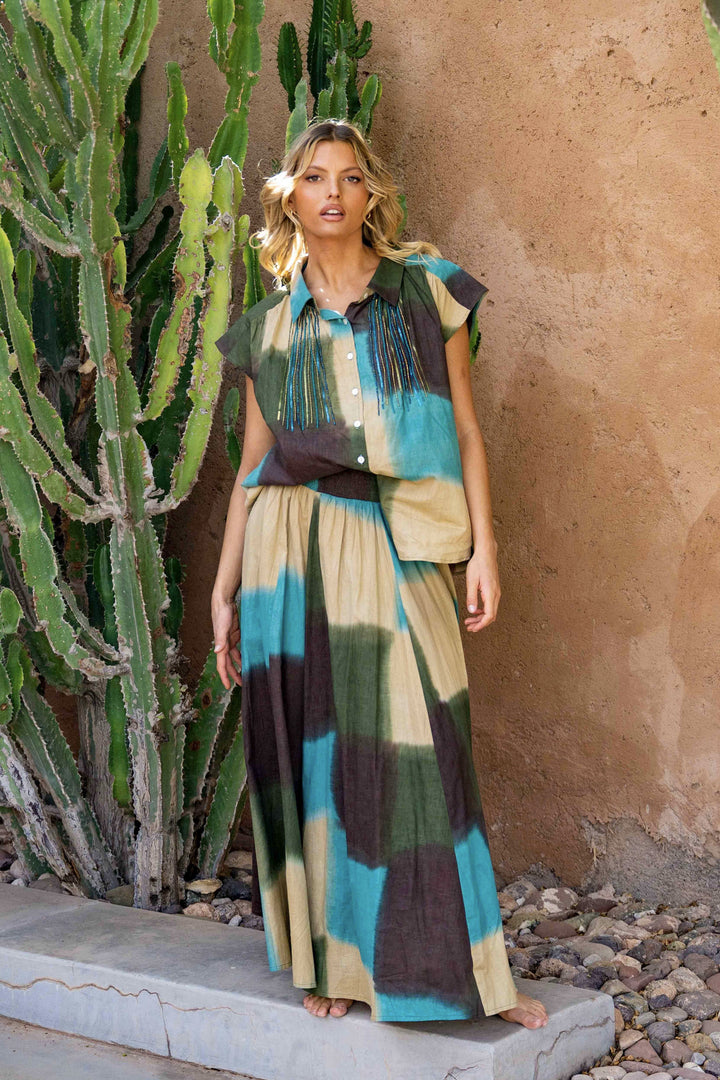 Ensemble Jupe & Chemise Sans Manches Krista - Taille
