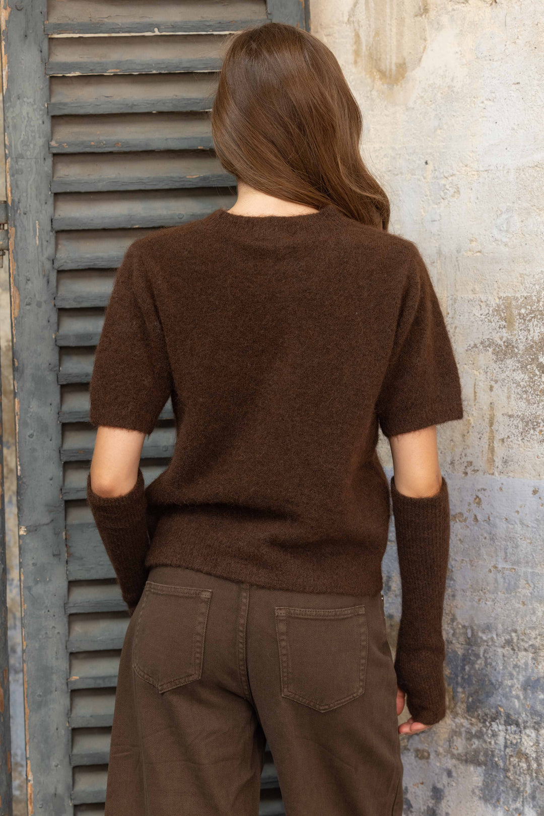 Ensemble pull et mitaines assorties Chérie 2701 - Taille
