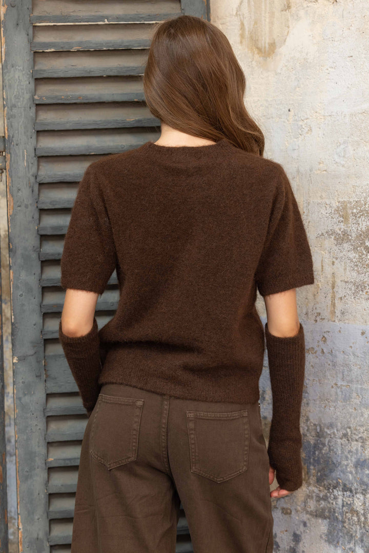 Ensemble pull et mitaines assorties Chérie 2701 - Taille