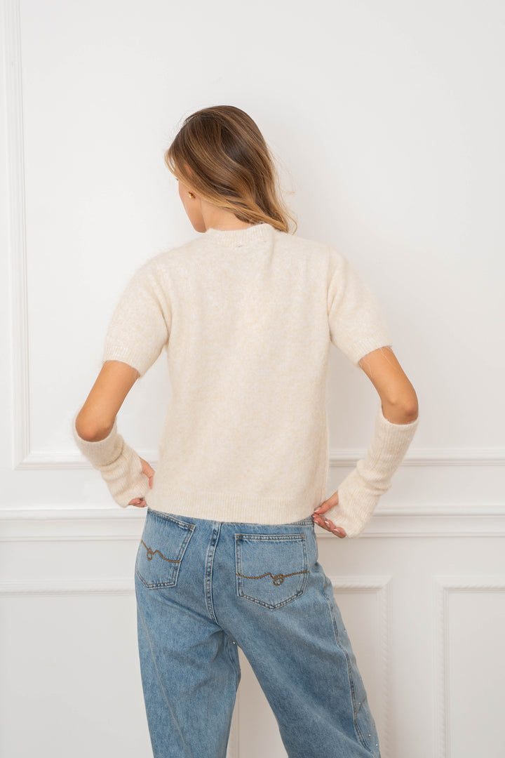 Ensemble pull et mitaines assorties Chérie 2701 - Taille