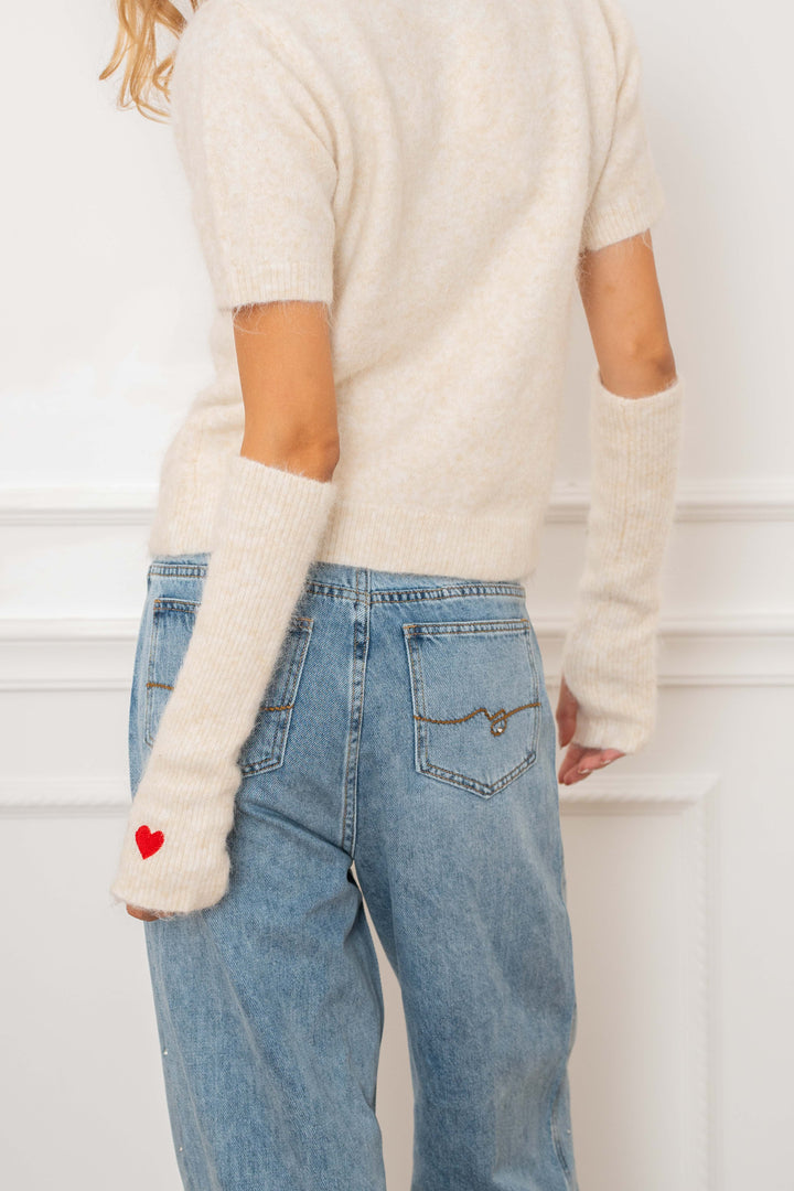 Ensemble pull et mitaines assorties Chérie 2701 - Taille