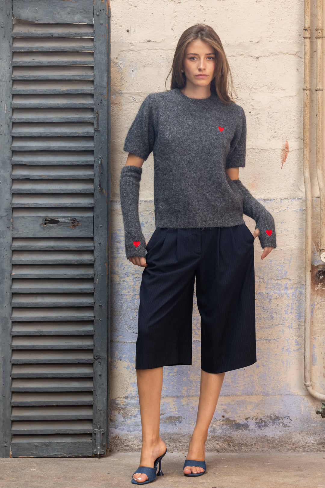 Ensemble pull et mitaines assorties Chérie 2701 - Taille