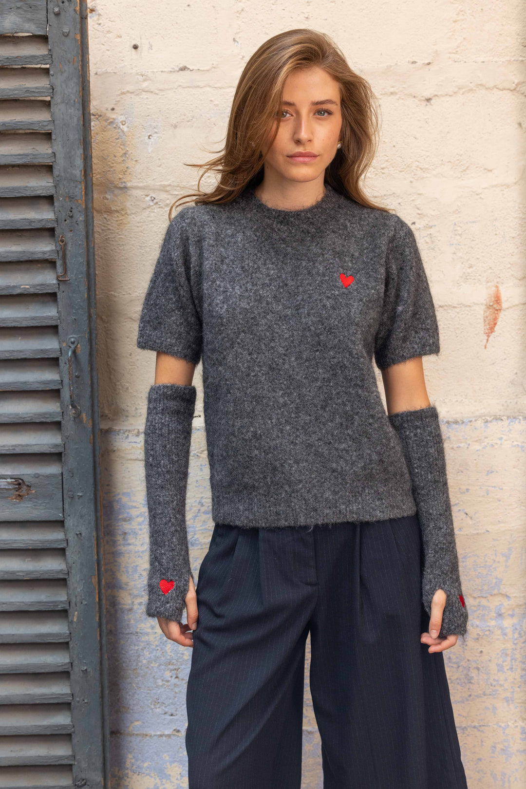 Ensemble pull et mitaines assorties Chérie 2701 - Taille