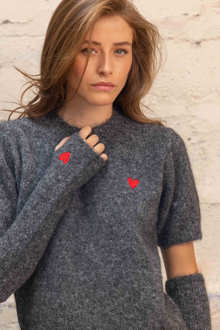 Ensemble pull et mitaines assorties Chérie 2701 - Taille