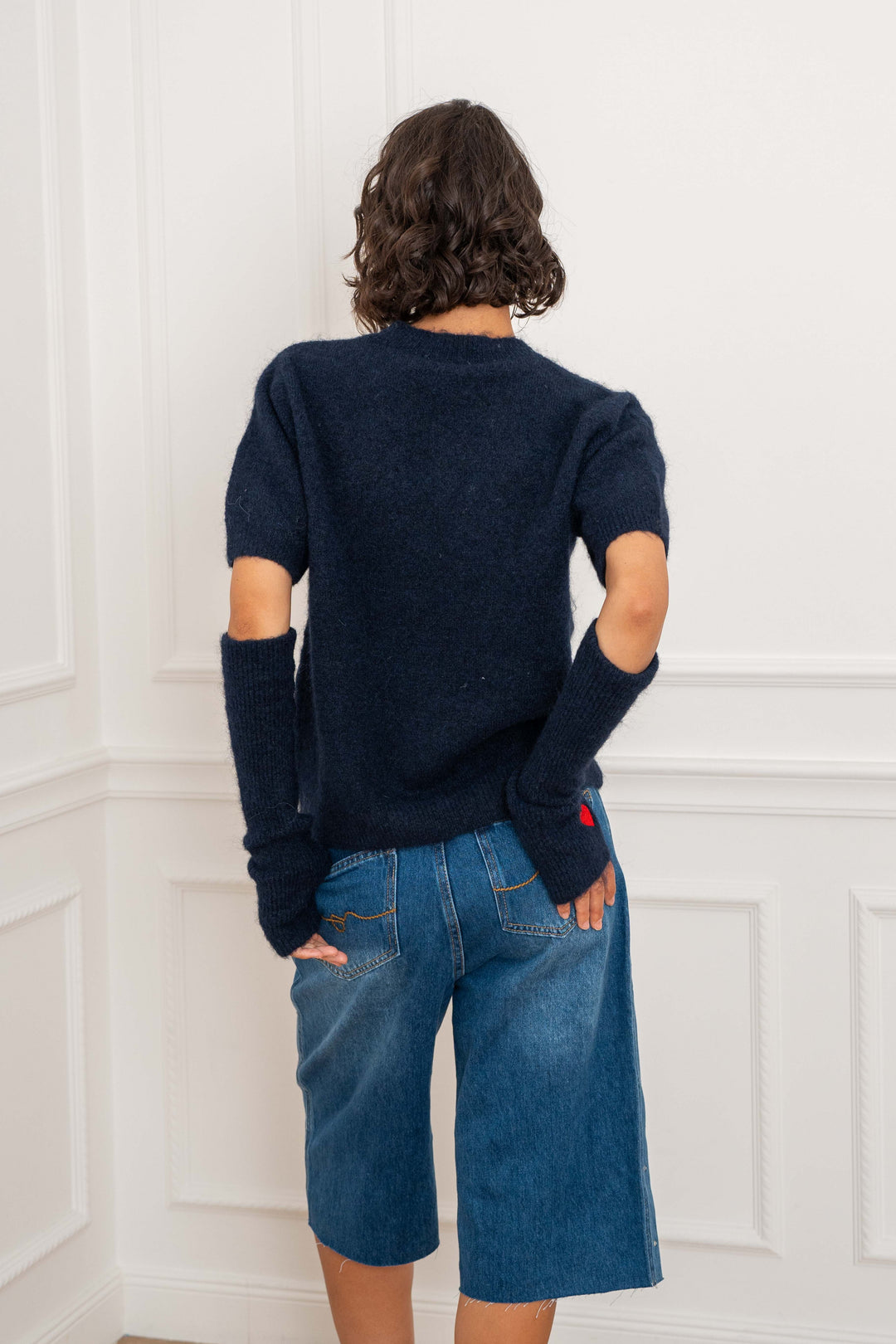 Ensemble pull et mitaines assorties Chérie 2701 - Taille