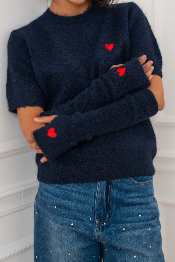 Ensemble pull et mitaines assorties Chérie 2701 - Taille