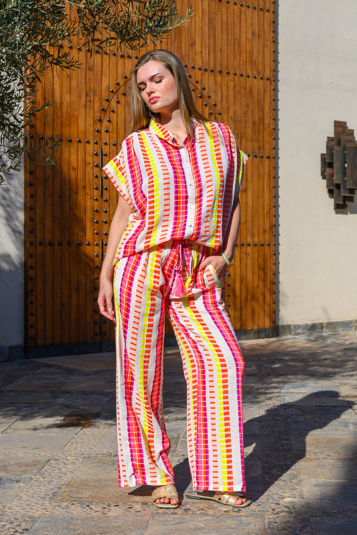 Ensemble Rayé Top & Pantalon San Remo - ensembles