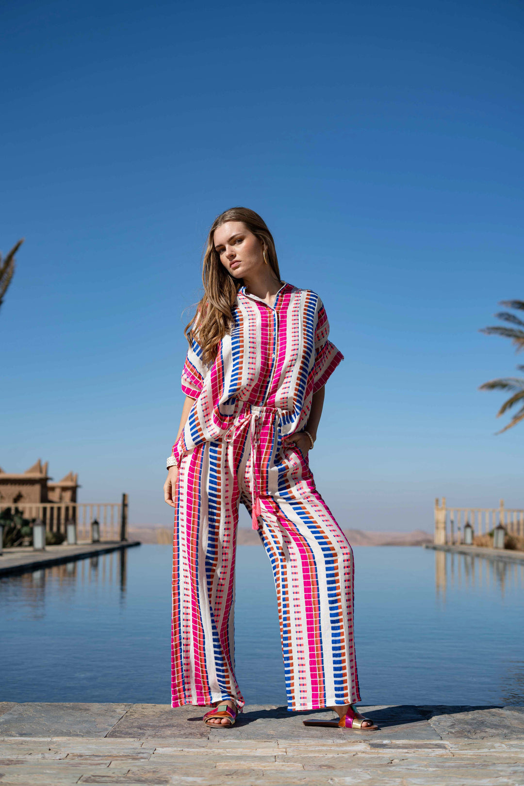 Ensemble Rayé Top & Pantalon San Remo - ensembles