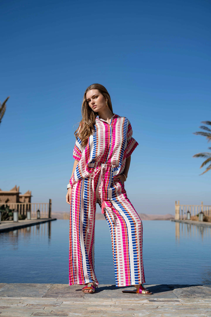 Ensemble Rayé Top & Pantalon San Remo - ensembles