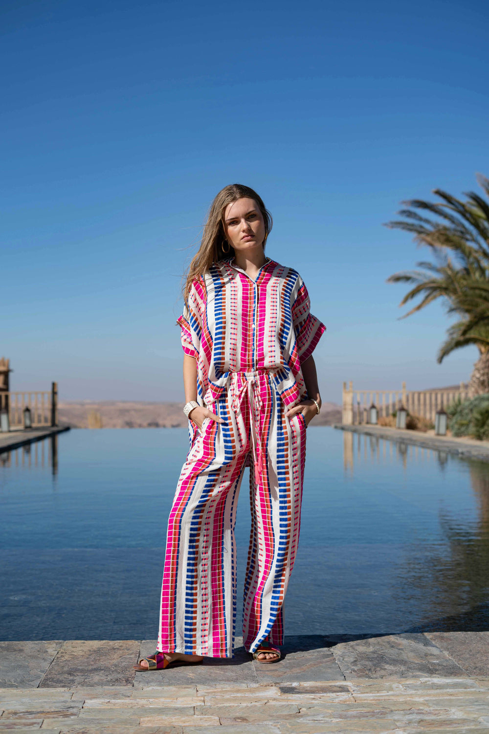 Ensemble Rayé Top & Pantalon San Remo - ensembles