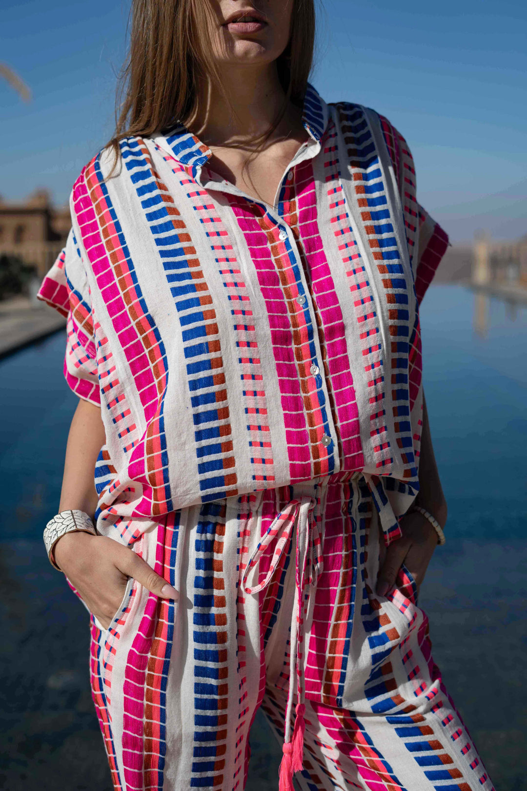 Ensemble Rayé Top & Pantalon San Remo - ensembles
