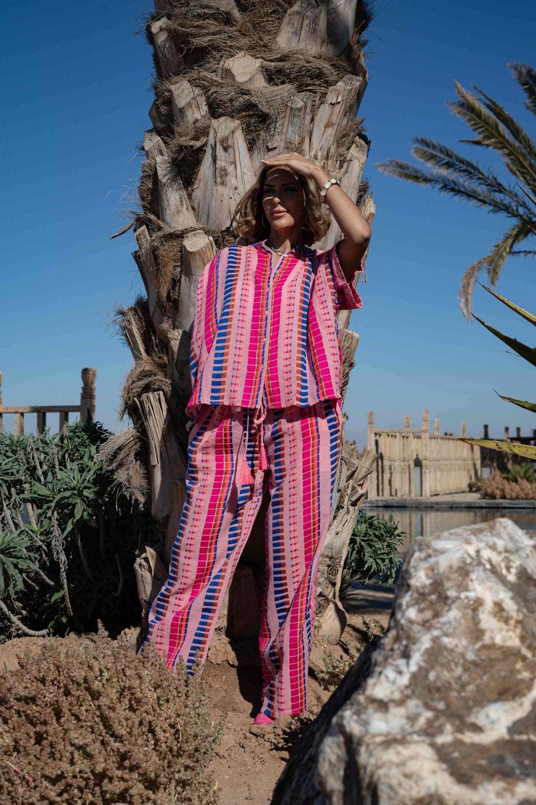 Ensemble Rayé Top & Pantalon San Remo - ensembles