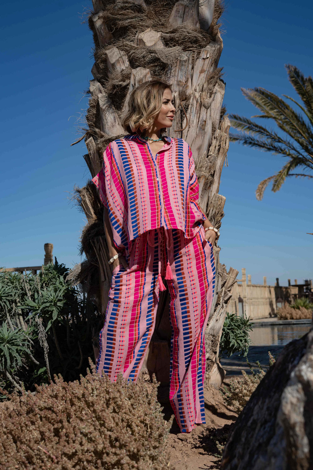 Ensemble Rayé Top & Pantalon San Remo - ensembles