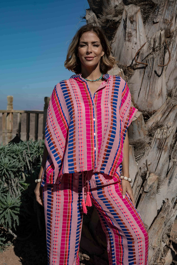 Ensemble Rayé Top & Pantalon San Remo - ensembles