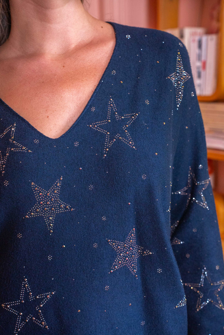 Ensemble Shaine Strass - Taille unique / Marine - ensembles