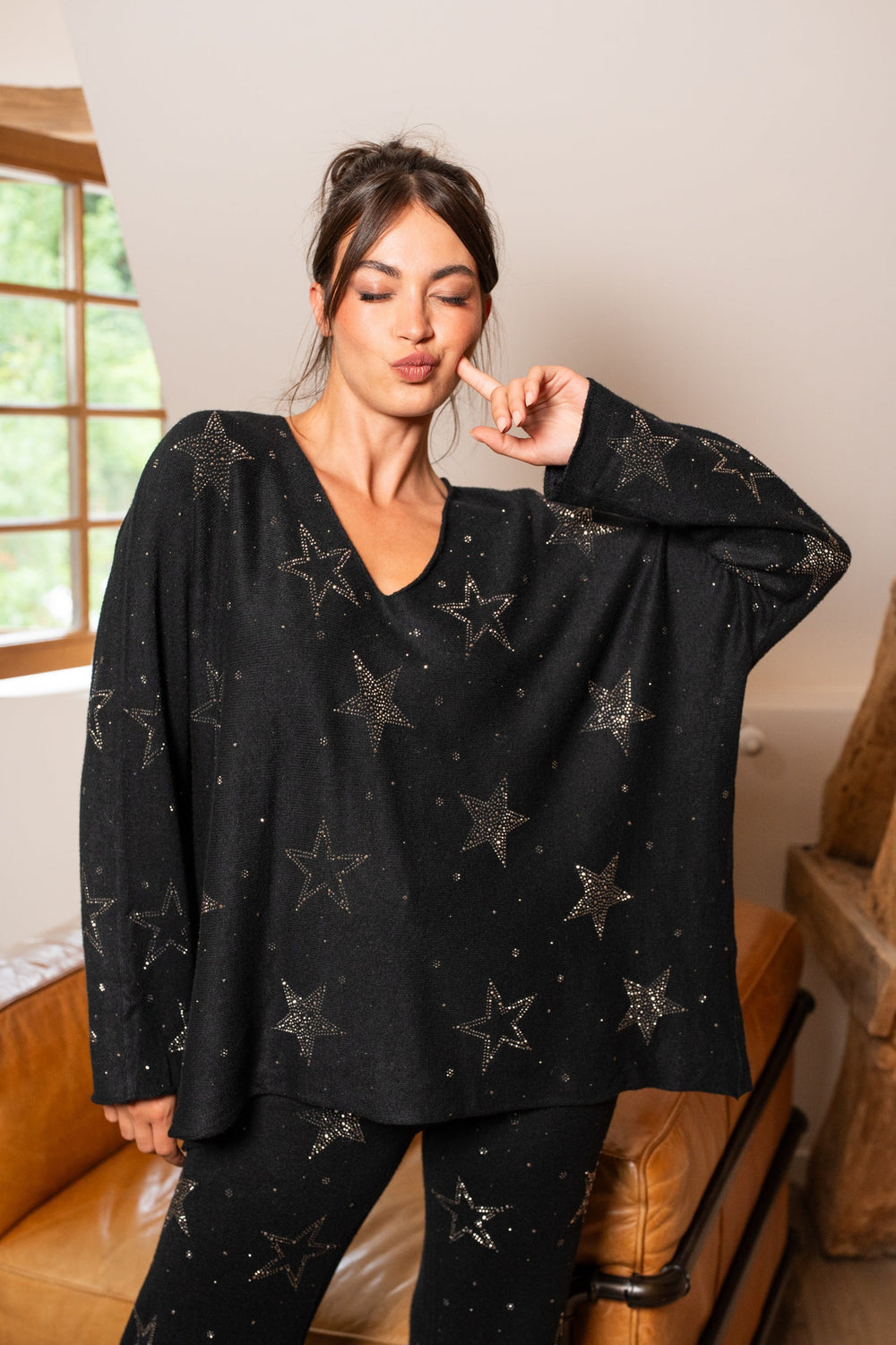 Ensemble Shaine Strass - Taille unique / Noir - ensembles