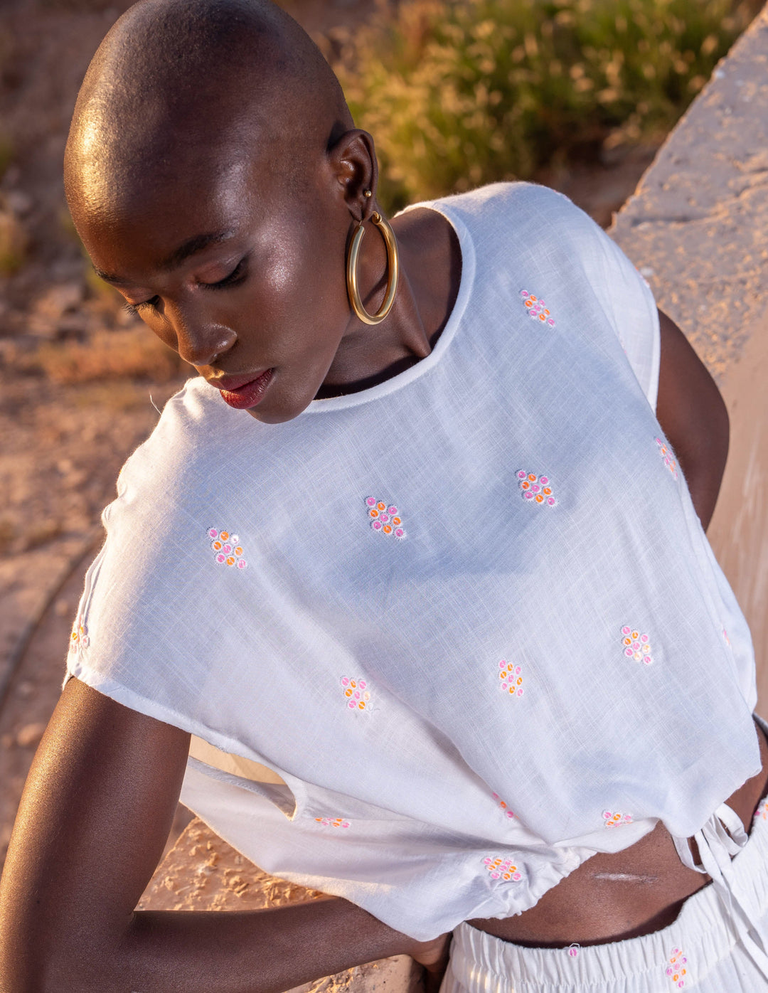 Ensemble Top & Jupe Fluide à Sequins Neva - Taille unique: