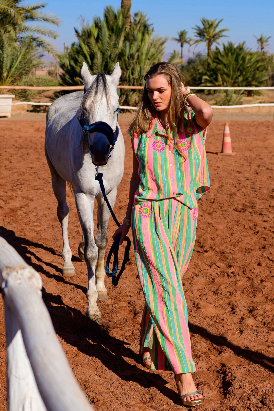 Ensemble Top & Pantalon Rayé Savana - ensembles