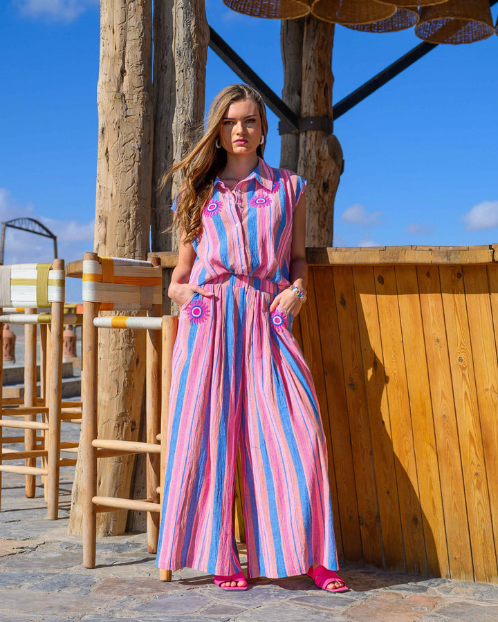 Ensemble Top &amp; Pantalon Rayé Savana - ensembles