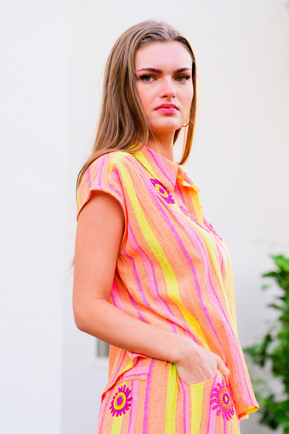 Ensemble Top & Pantalon Rayé Savana - ensembles