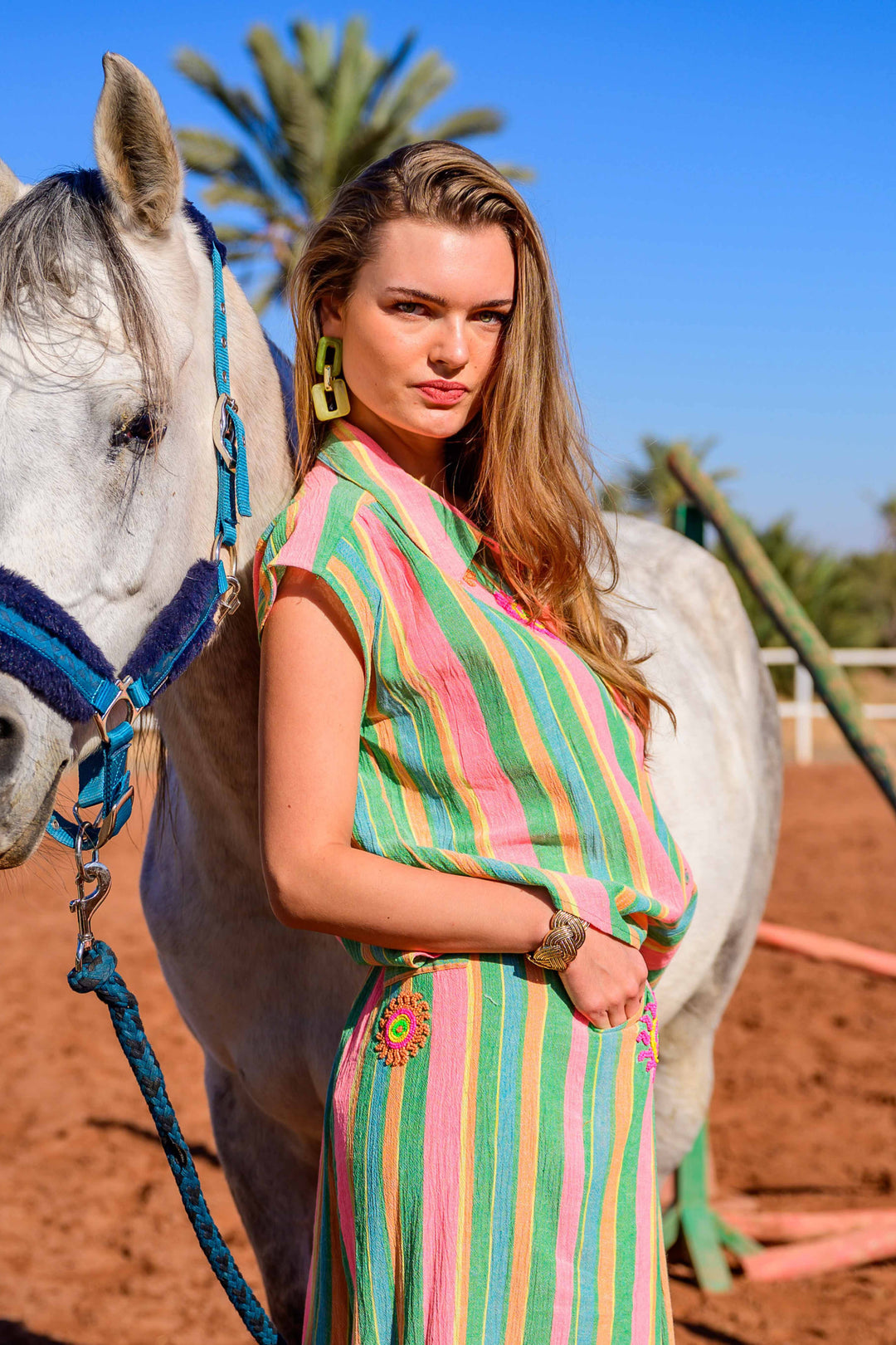 Ensemble Top & Pantalon Rayé Savana - ensembles