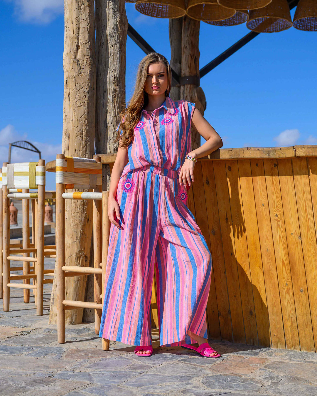 Ensemble Top &amp; Pantalon Rayé Savana - ensembles
