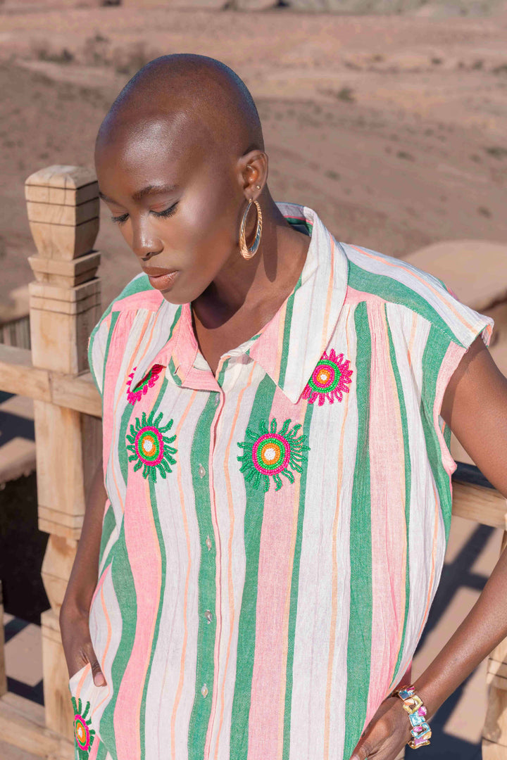 Ensemble Top & Pantalon Rayé Savana - ensembles