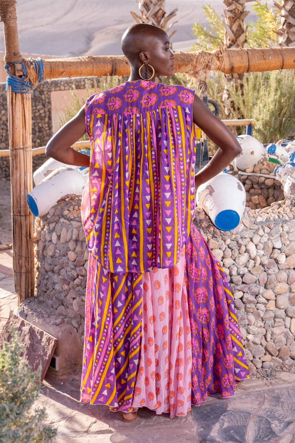 Ensemble Top Sans Manches & Jupe Longue Azura - Taille