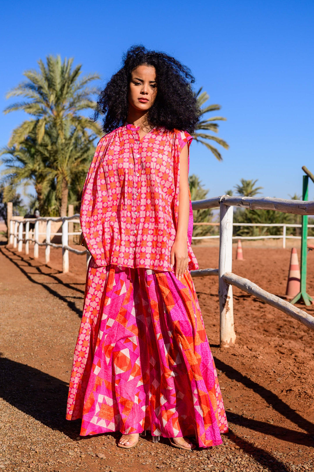 Ensemble Top Sans Manches & Jupe Longue Azura - Taille