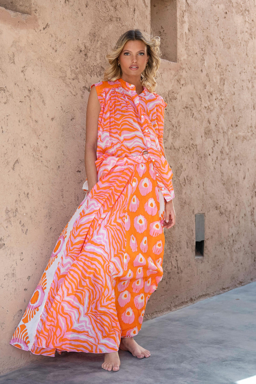 Ensemble Top Sans Manches & Jupe Longue Azura - Taille