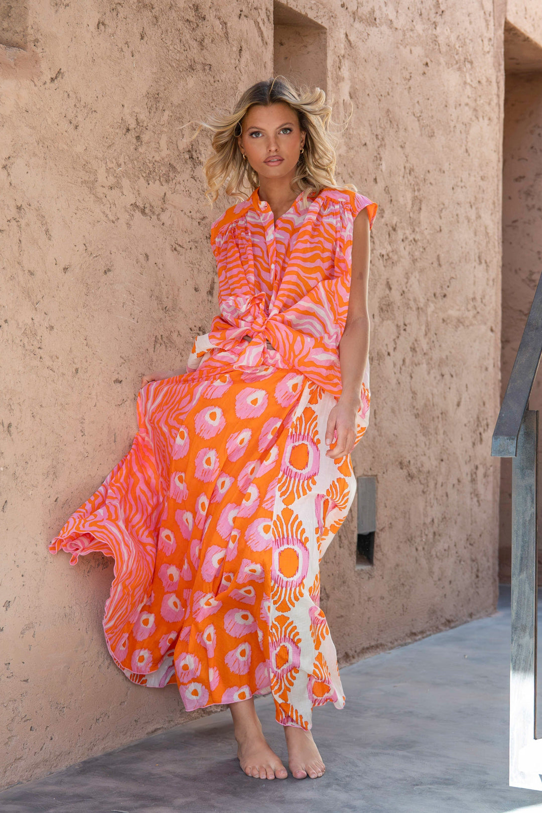 Ensemble Top Sans Manches & Jupe Longue Azura - Taille