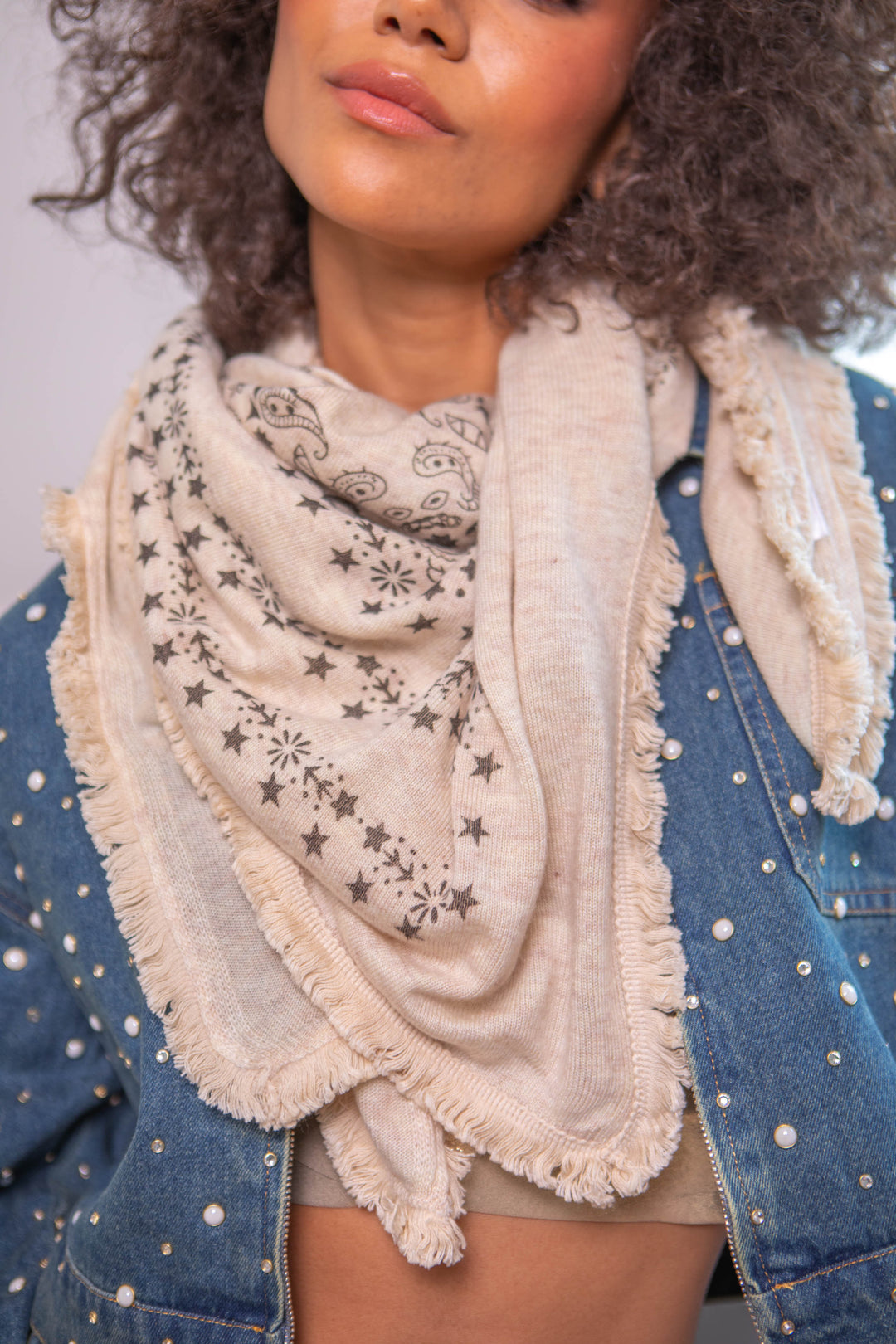 Foulard imprimé bandana Kerry Taille unique / Beige Foulards