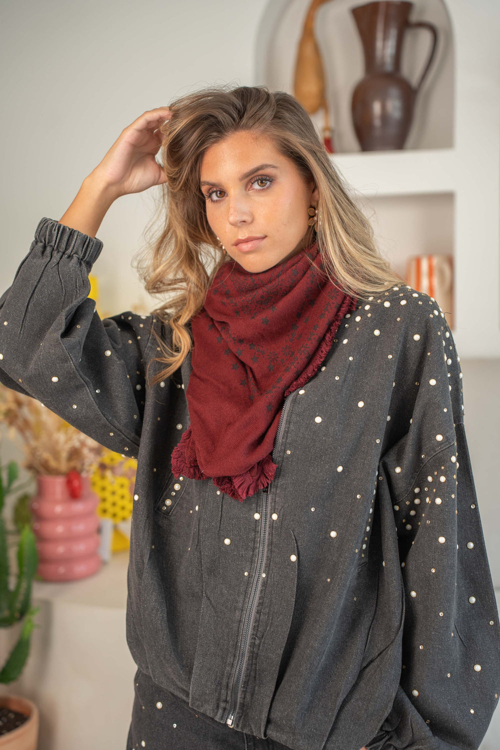 Foulard imprimé bandana Kerry Taille unique / Bordeaux