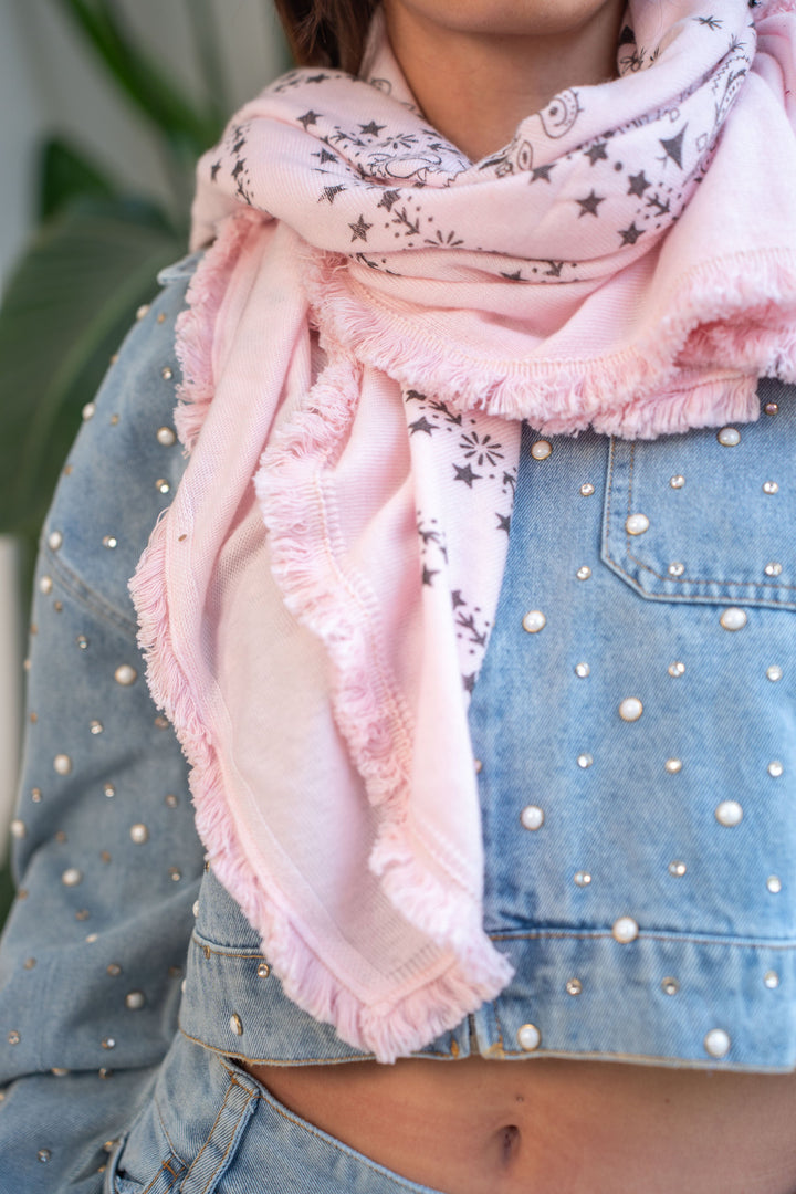 Foulard imprimé bandana Kerry Taille unique / Rose Foulards
