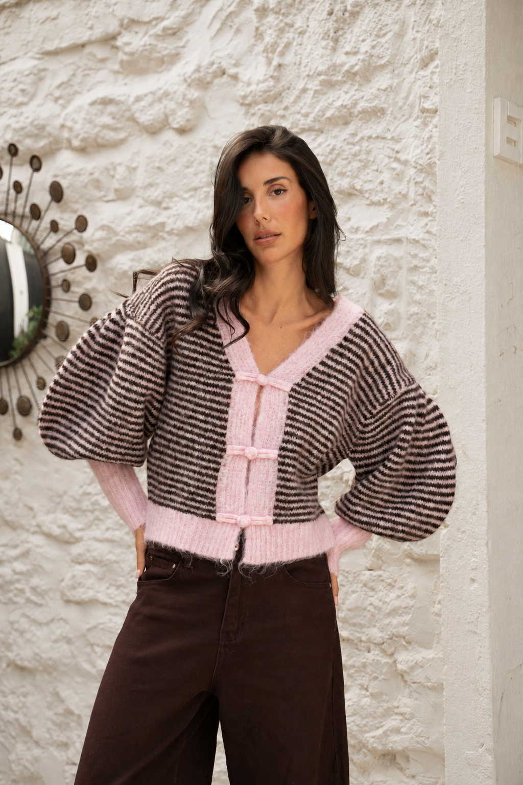 Gilet court en maille Woldie 2651 - Taille Unique: 34-40