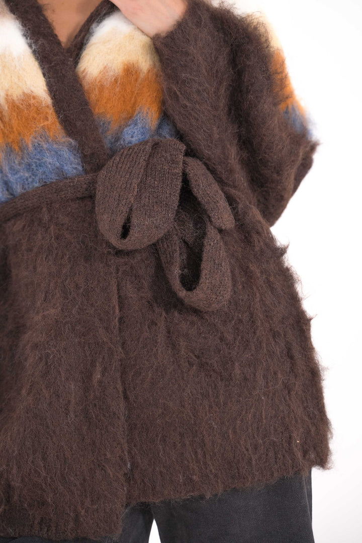 Gilet Doux Rayures Liam 2652 - Coffee / Taille unique: 36