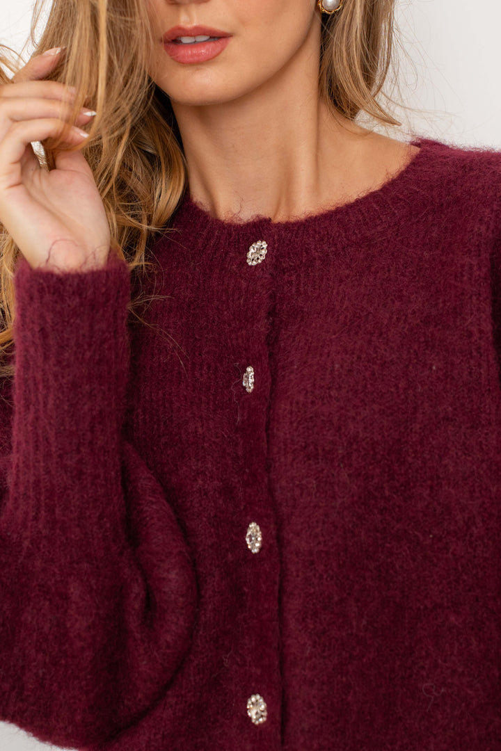 Gilet en maille à boutons bijoux Nelie 2698 - Taille