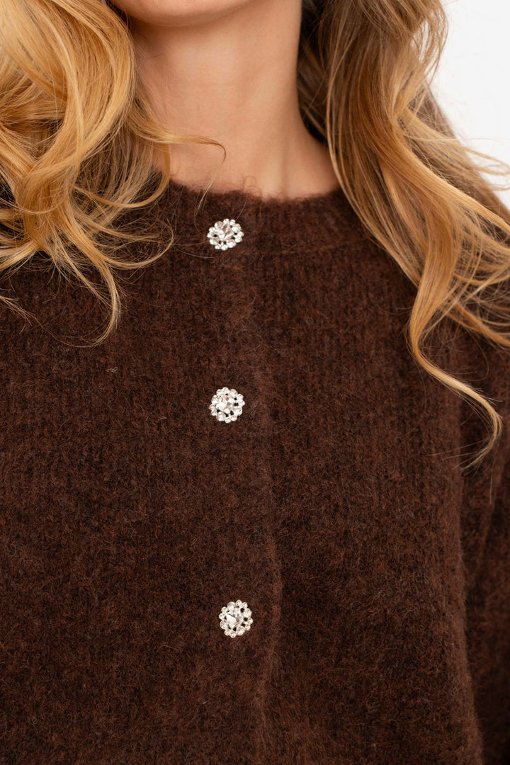 Gilet en maille à boutons bijoux Nelie 2698 - Taille