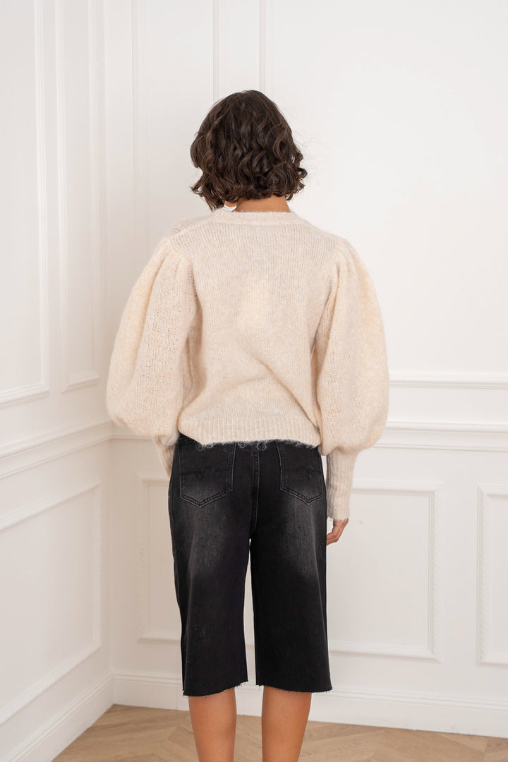 Gilet en maille à boutons bijoux Nelie 2698 - Taille