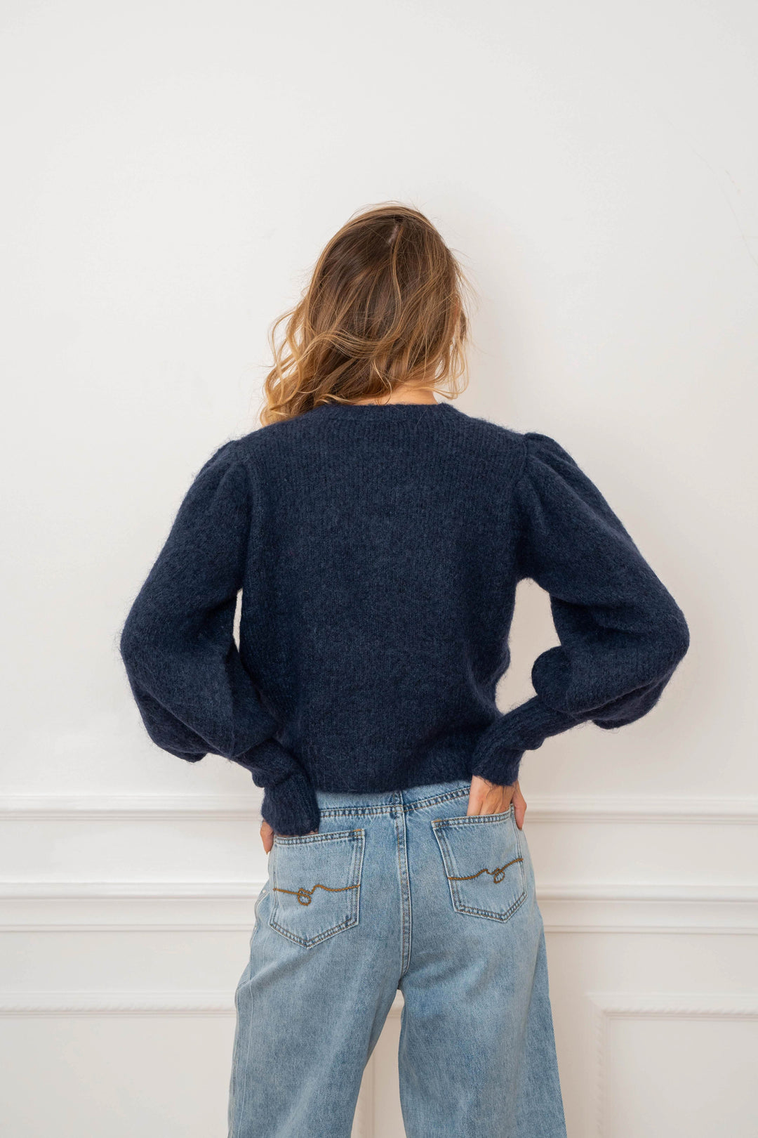 Gilet en maille à boutons bijoux Nelie 2698 - Taille