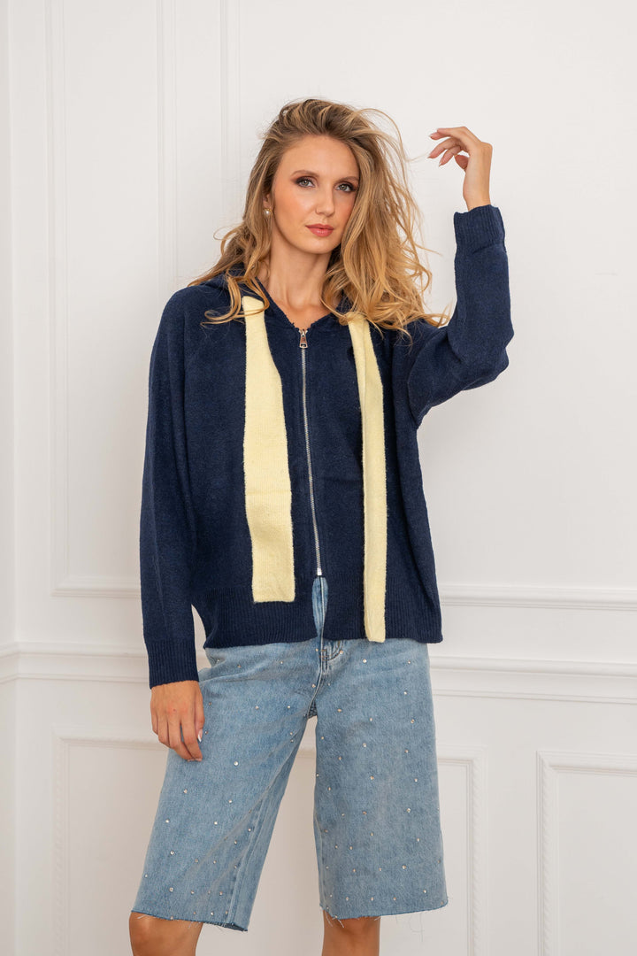 Gilet en maille zippé Wendy 2693 - Taille unique: 36 au 42