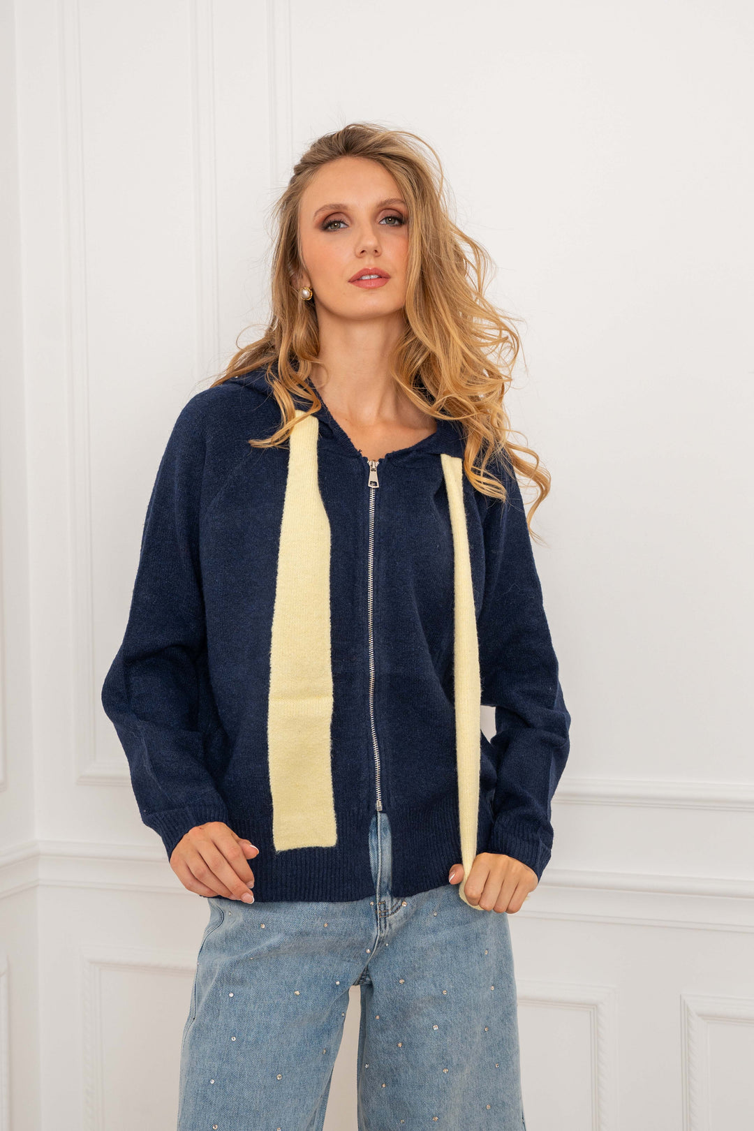 Gilet en maille zippé Wendy 2693 - Taille unique: 36 au 42