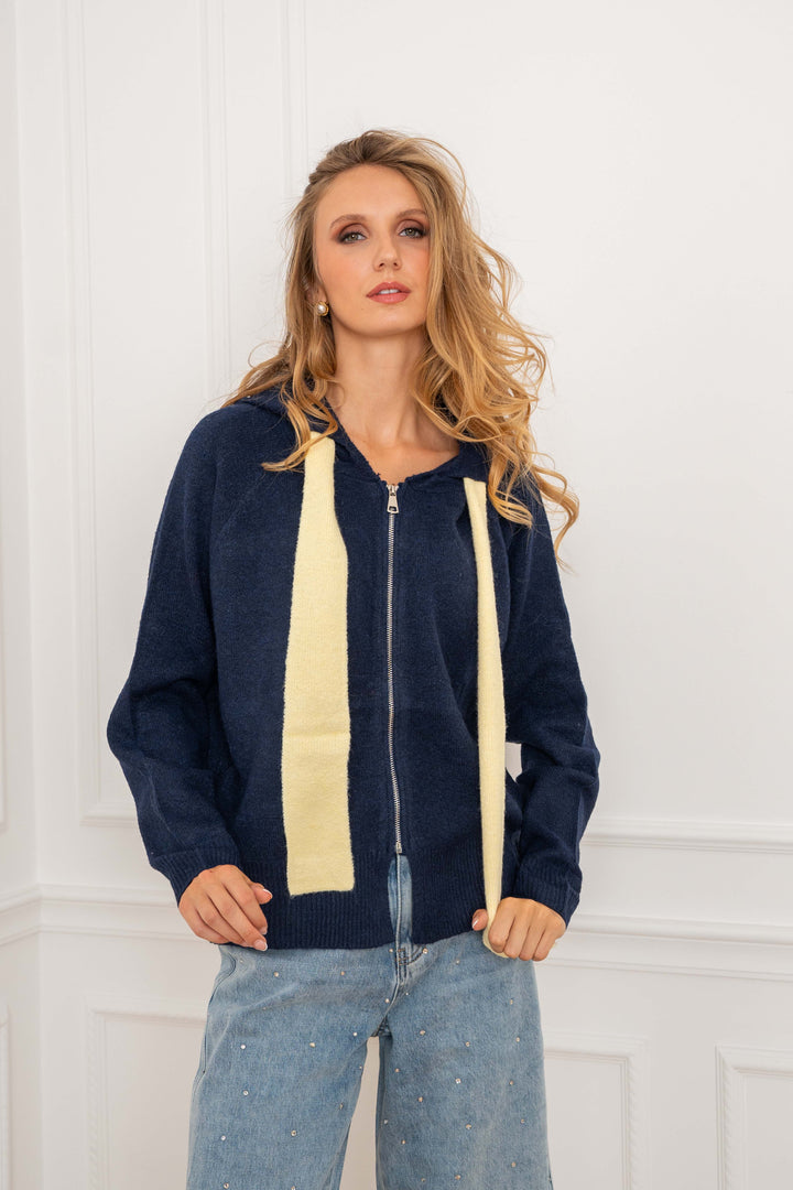Gilet en maille zippé Wendy 2693 - Taille unique: 36 au 42