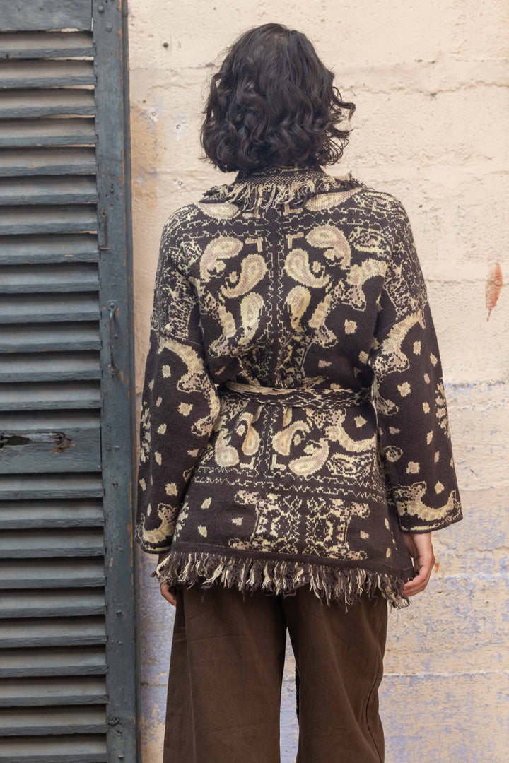 Gilet Long Imprimé Bandana Kyo 26010 - Taille unique: 36