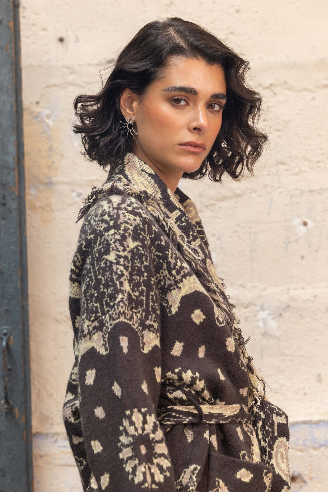 Gilet Long Imprimé Bandana Kyo 26010 - Taille unique: 36