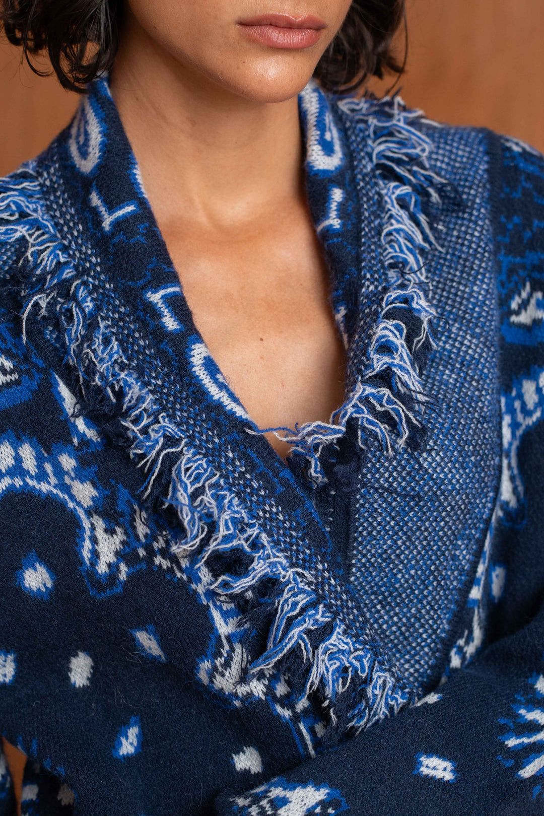 Gilet Long Imprimé Bandana Kyo 26010 - Taille unique: 36