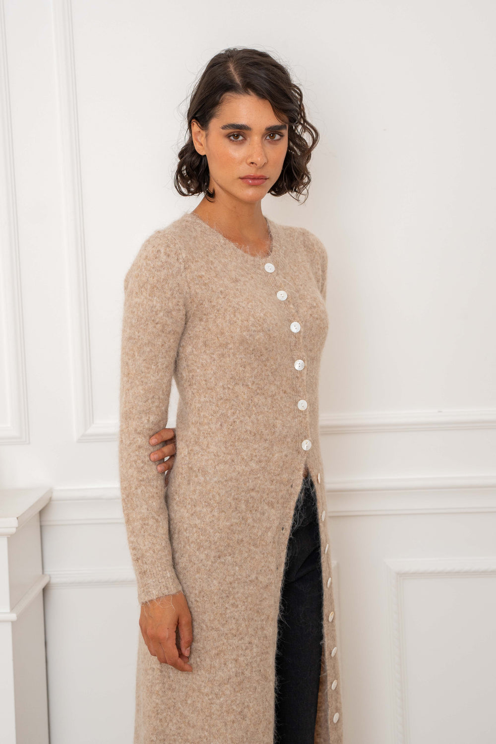Gilet long Laine cachemire Jade 2635 - GS2635 / Taille