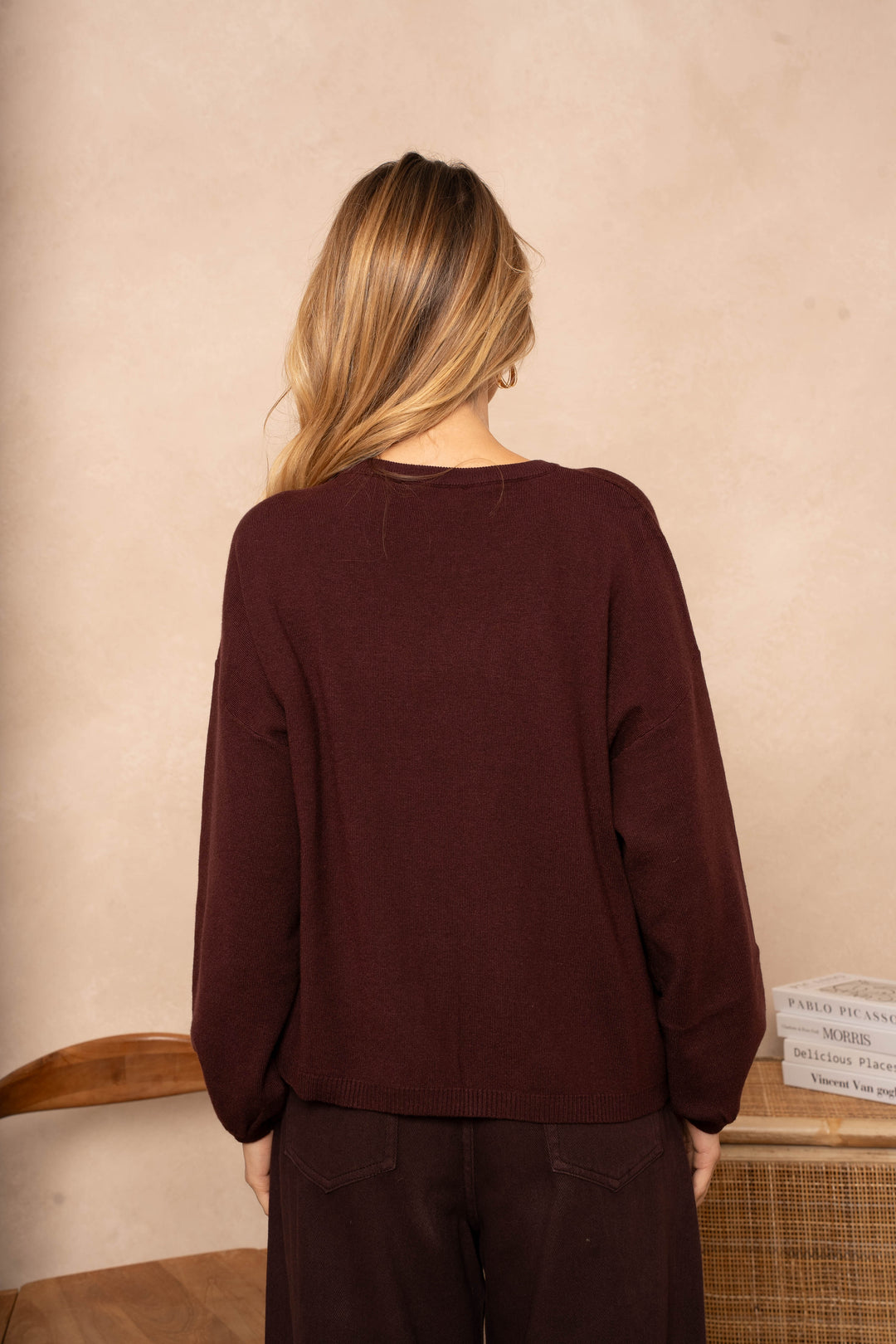 Gilet Miso à lacets - Taille unique / Bordeaux - gilets