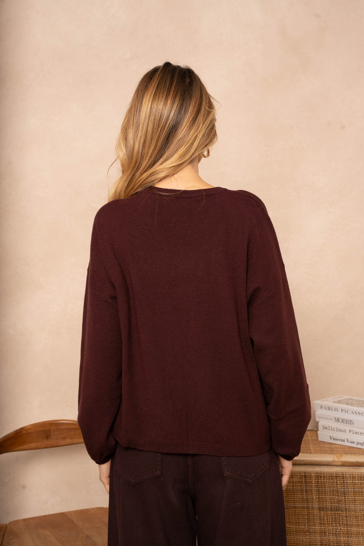 Gilet Miso à lacets - Taille unique / Bordeaux - gilets